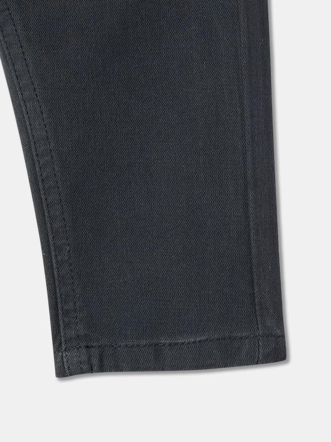 Boys Regular Fit Solid Elasticated Waist Trouser