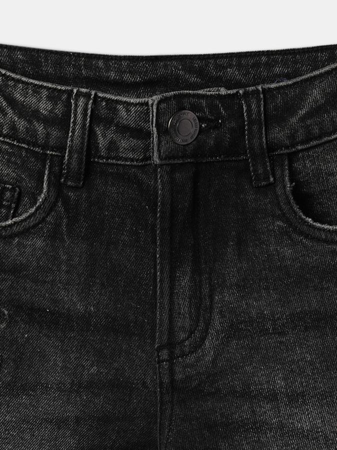 Boys Lightly-Washed Regular Fit Shorts image number 3