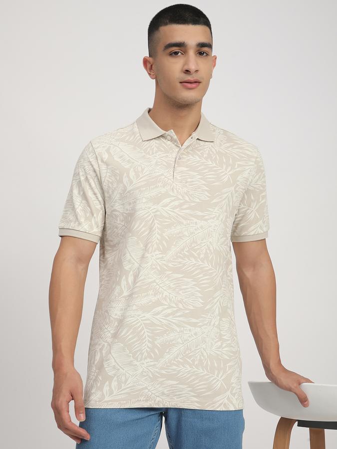 Printed Men Polo Neck T-Shirt  image number 0