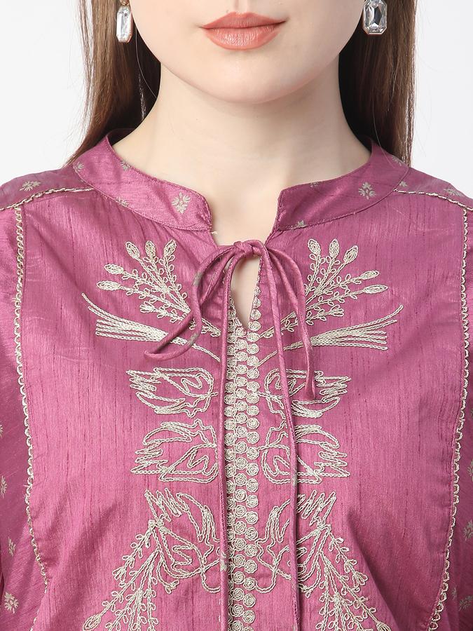 Women Viscose Embroidered A-Line Ethnic Dress