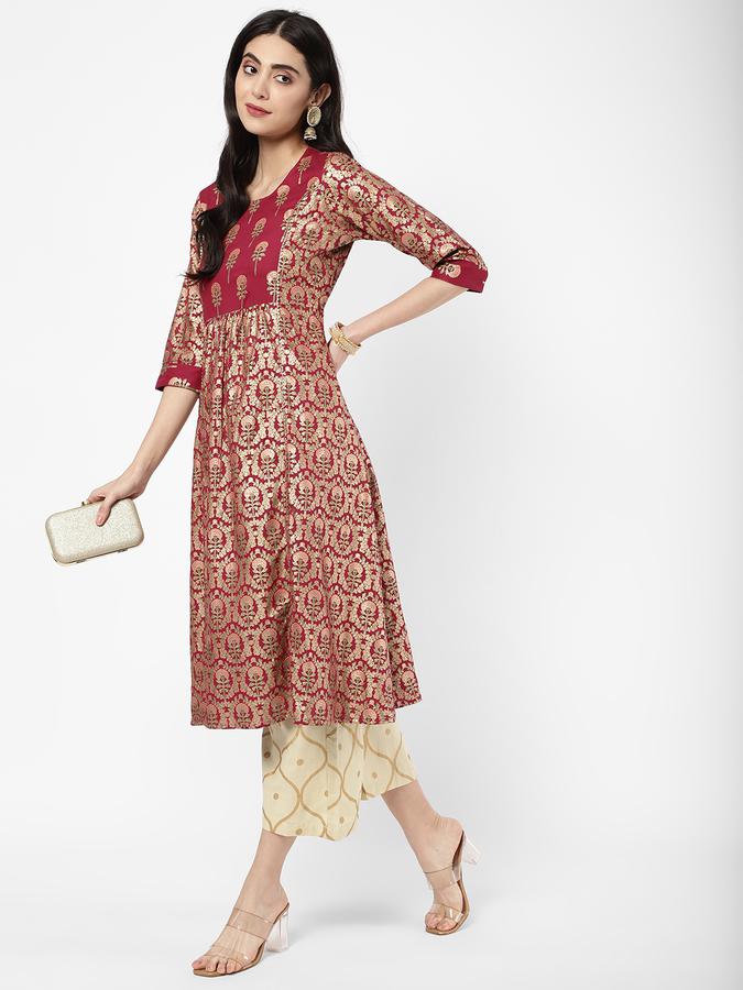 R&B Women Plum Kurtas image number 1