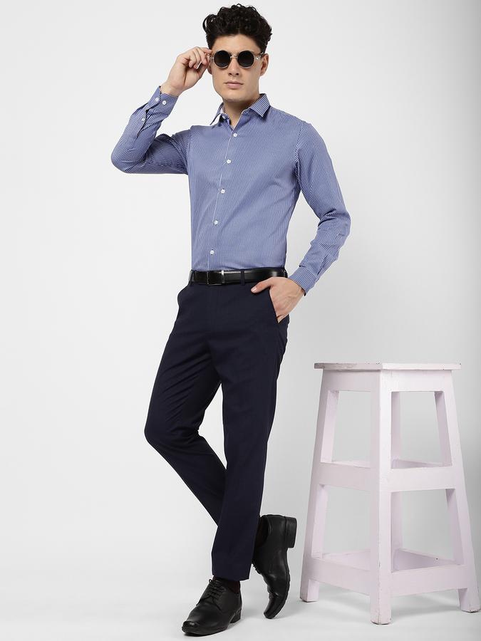 R&B Men Blue Formal Shirts image number 1