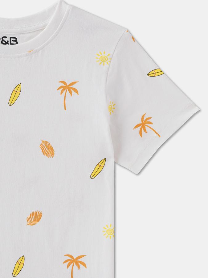 Boys Printed Pure Cotton Oversized T Shirt image number 2