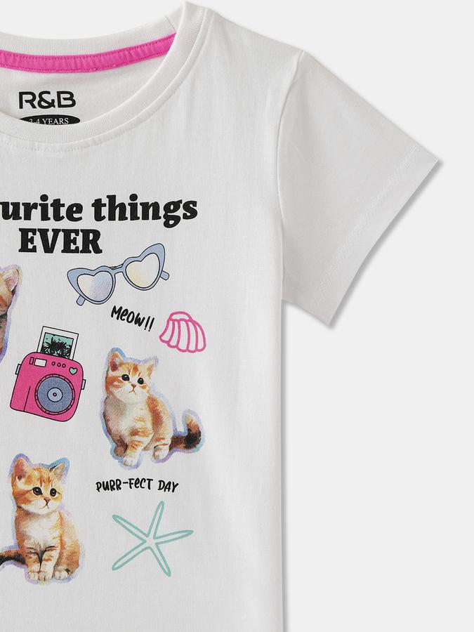 Girls Regular Fit Short Sleeve Crew Neck T-Shirt