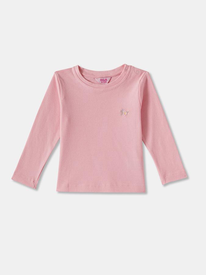 Girls Corduroy Embroidered Adjustable Straps Straight Hem Dungaree