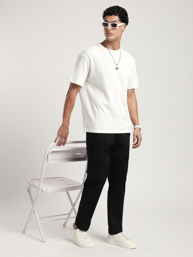 Men Cotton Cargo Fit Drawstring Elasticated Trousers