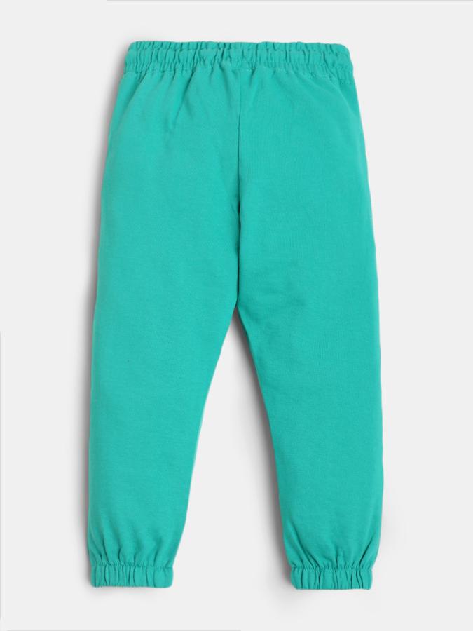 Girls Graphic Print Slim Fit Flat-Front Pants image number 1