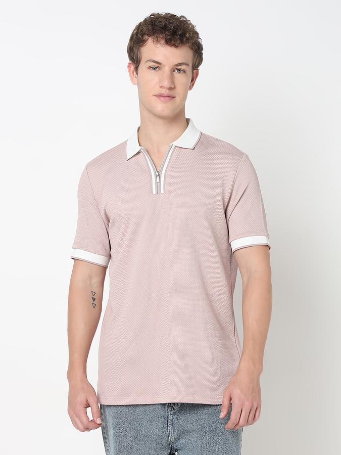 Contrast Tipping Polo T-Shirt with Short Sleeves image number 1