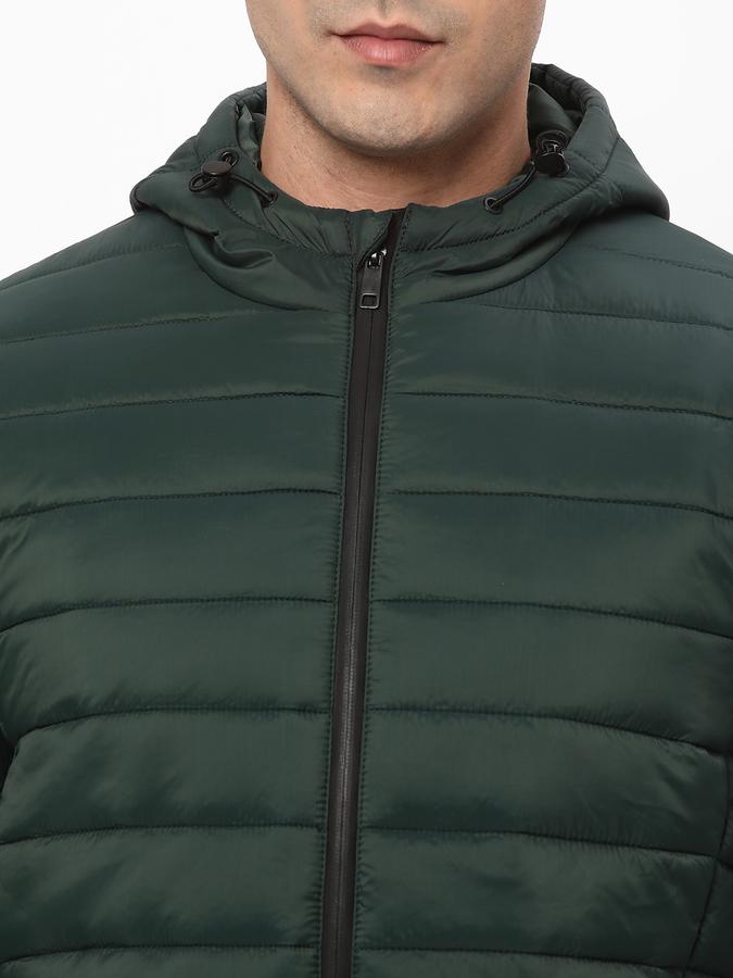 Men Nylon Regular Fit Puffer Jacket