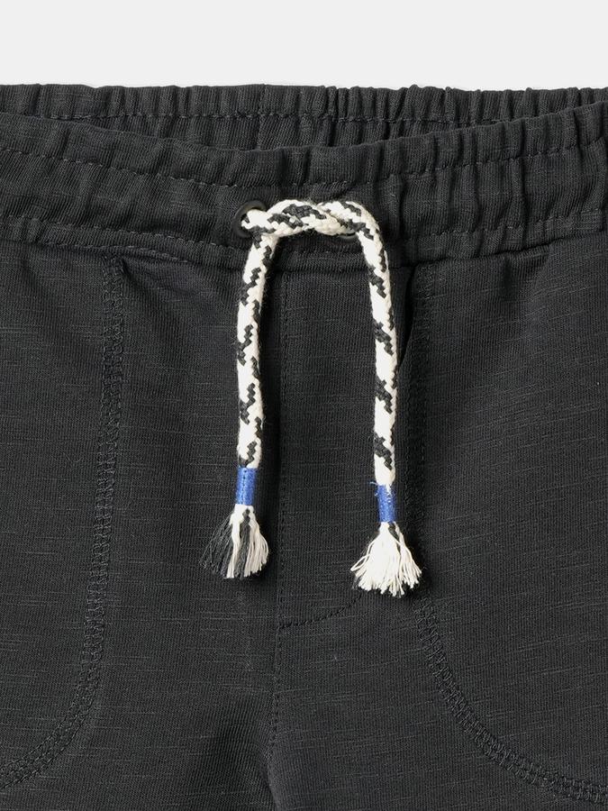 Boys Tapered Fit Drawstring Waist Cuffed Hem Jogger