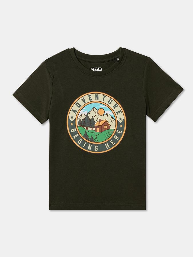 Boys Graphic Print Pure Cotton Regular T Shirt image number 0