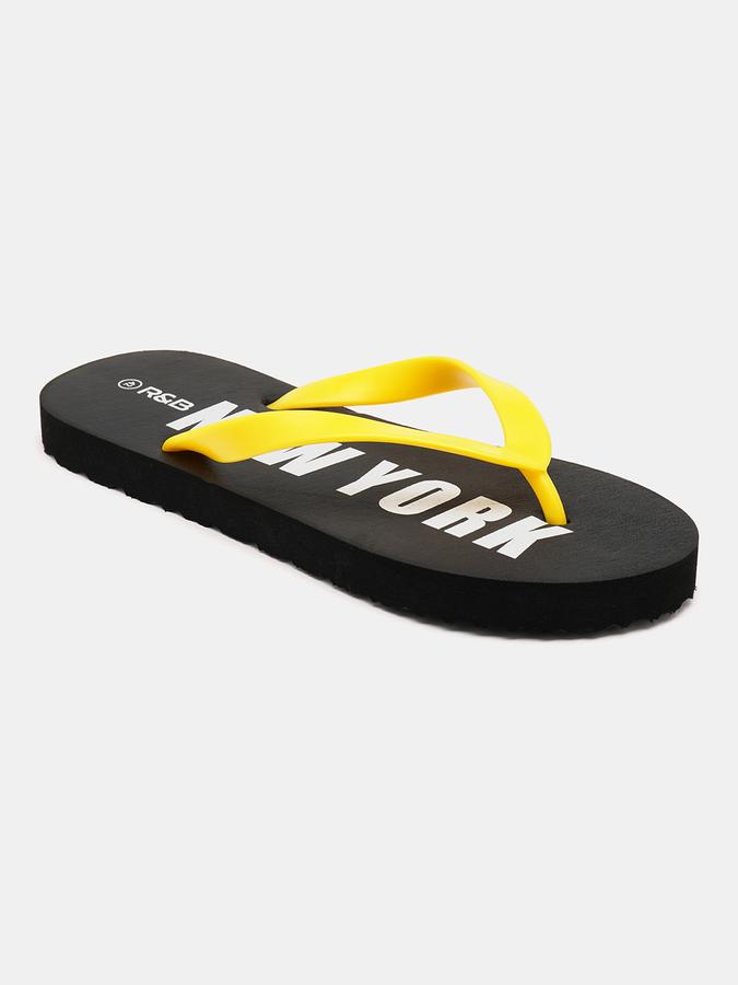 Men Typographic Print Thong-Style Flip-Flops image number 2