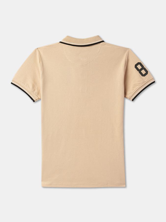Boys Typographic Print Relaxed Fit Polo T-Shirt image number 1