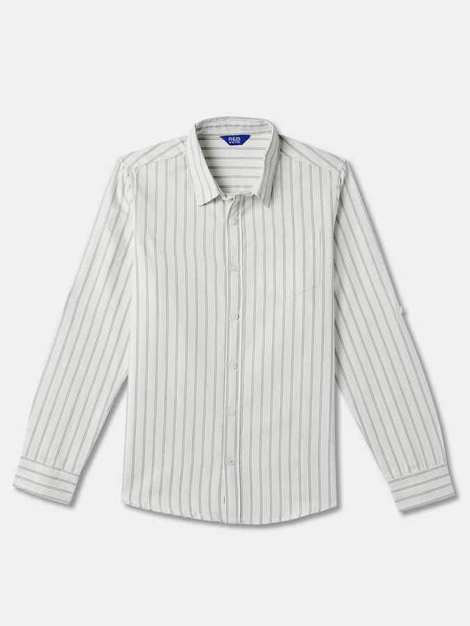 Boys Regular Fit Full Sleeve Button-Down Collar Shirt