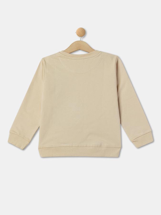 Boys Cotton Regular Fit Crew Neck Graphic Sweatshirt