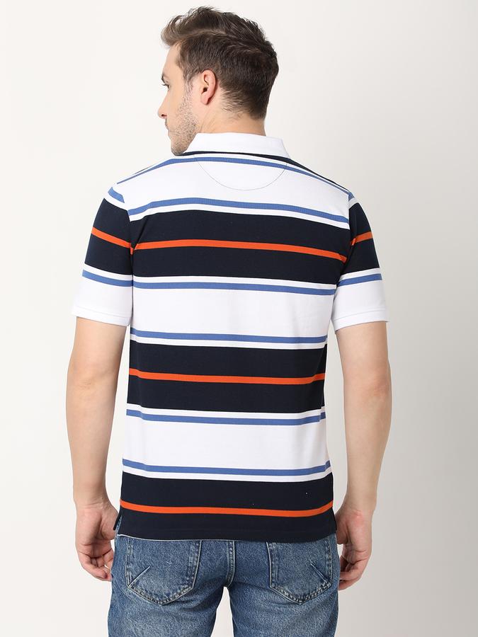 Men Striped Regular Fit T-Shirt image number 3