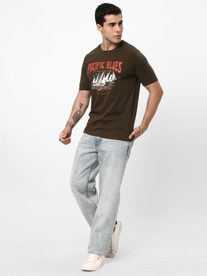 Men Typographic Print Regular Fit T-Shirt image number 1