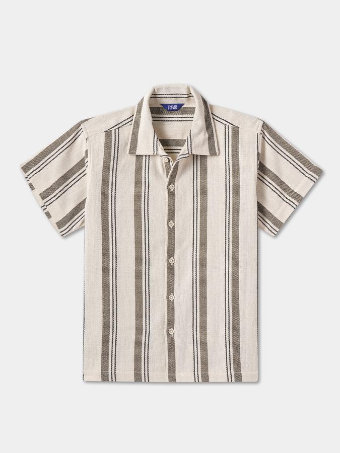 Boys Stripes Relaxed Fit Shirt