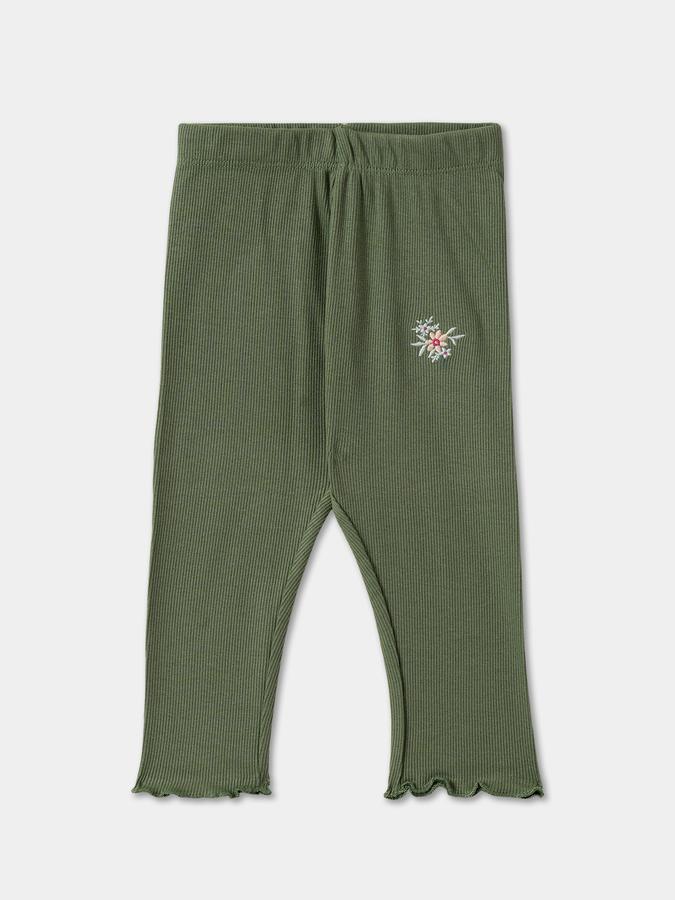 Girls Cotton Fitted Elastic Waist Printed Leggings