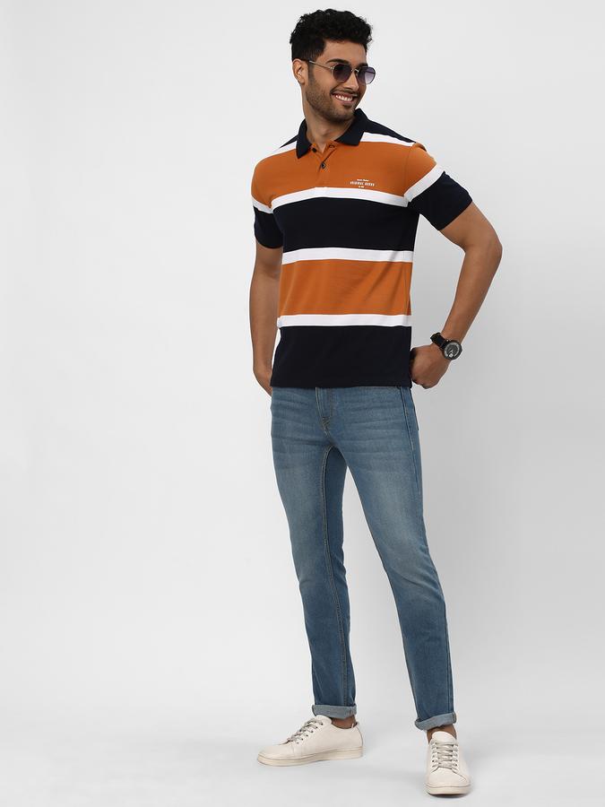 R&B Men's Striper Polo image number 1