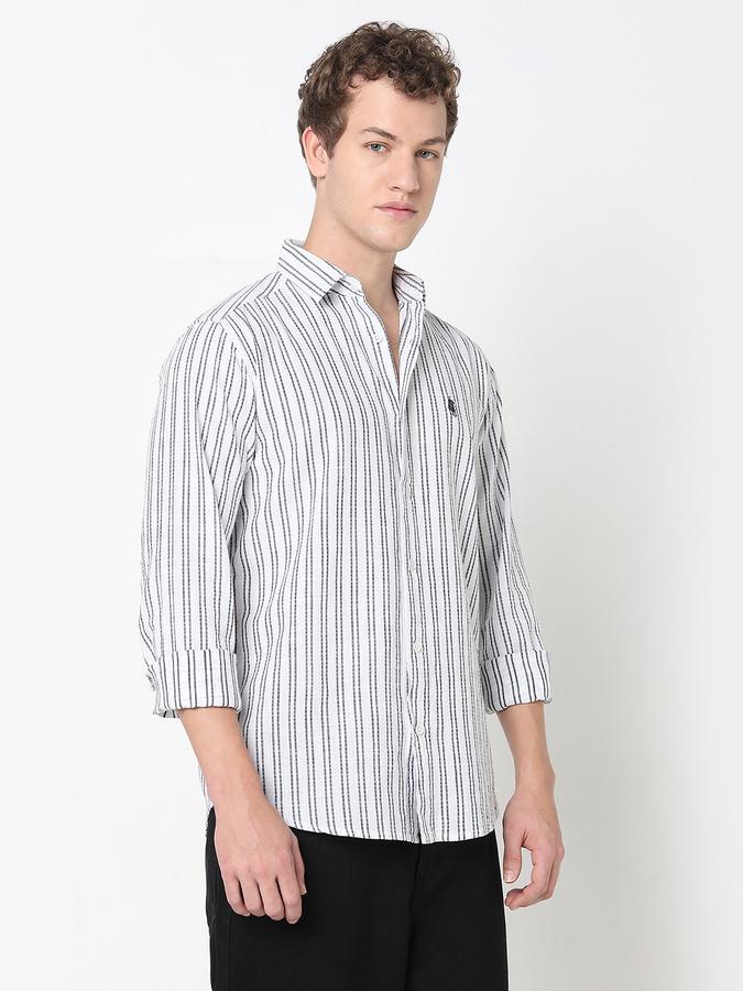 R&B MEN'S TEXTURE LONG SLEEVE Casual SHIRT image number 3