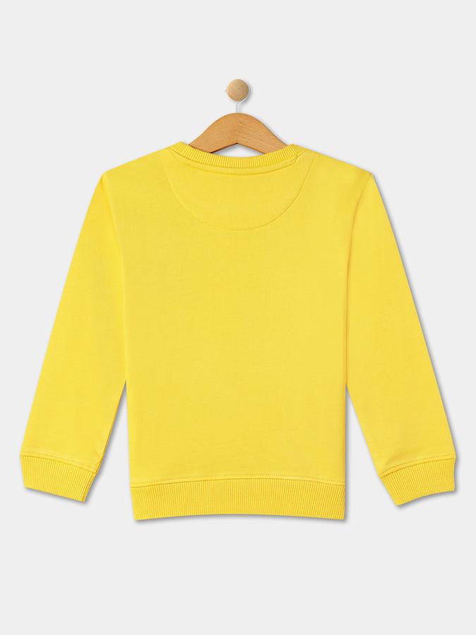 Boys Cotton Regular Fit Crew Neck Graphic Sweatshirt