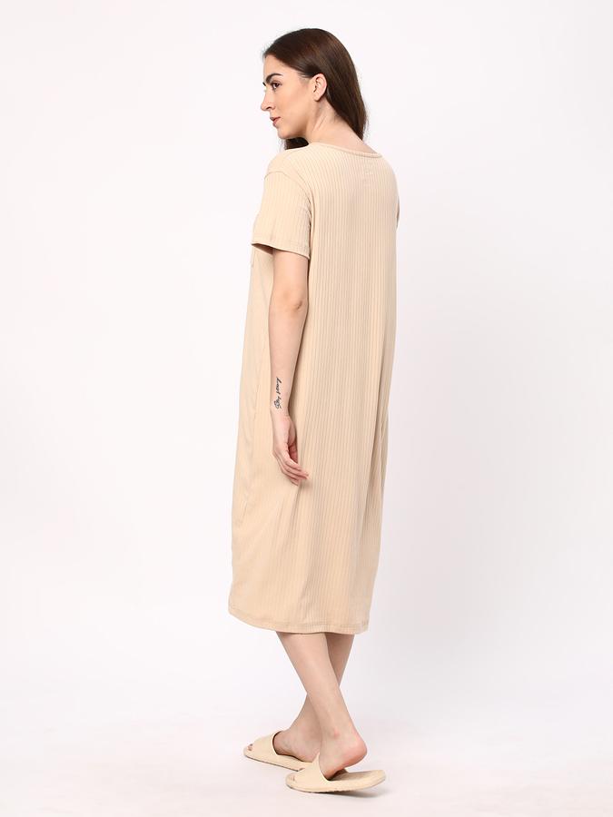 Women Ribbed Nightshirt image number 2