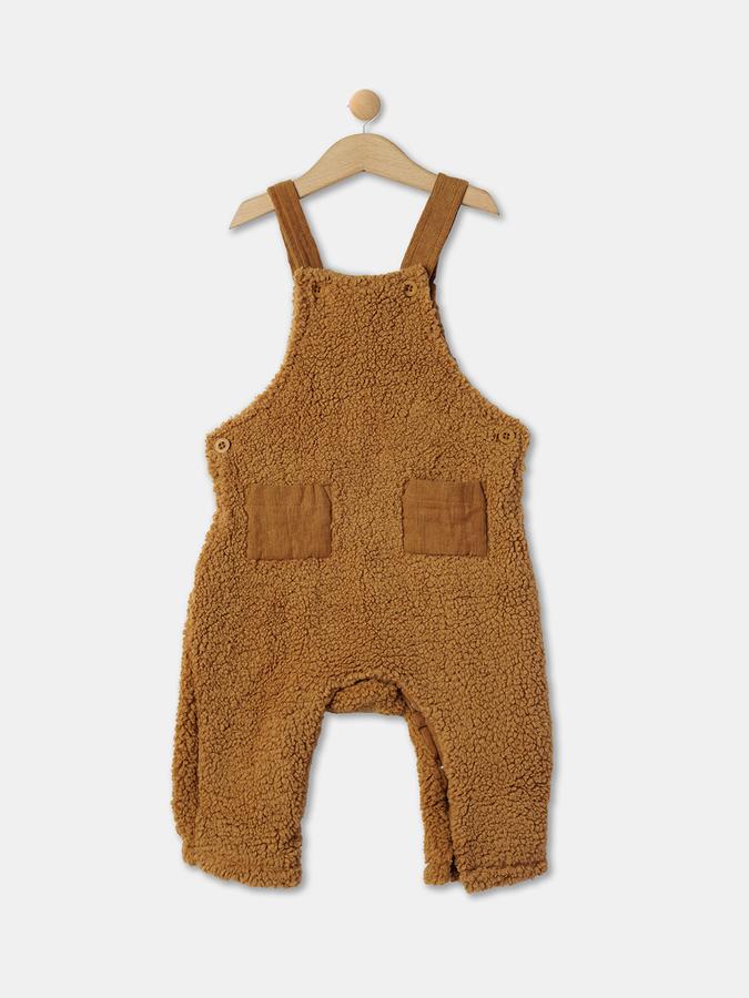 Boys Bear Print Round-Neck T-Shirt & Dungaree Set image number 3