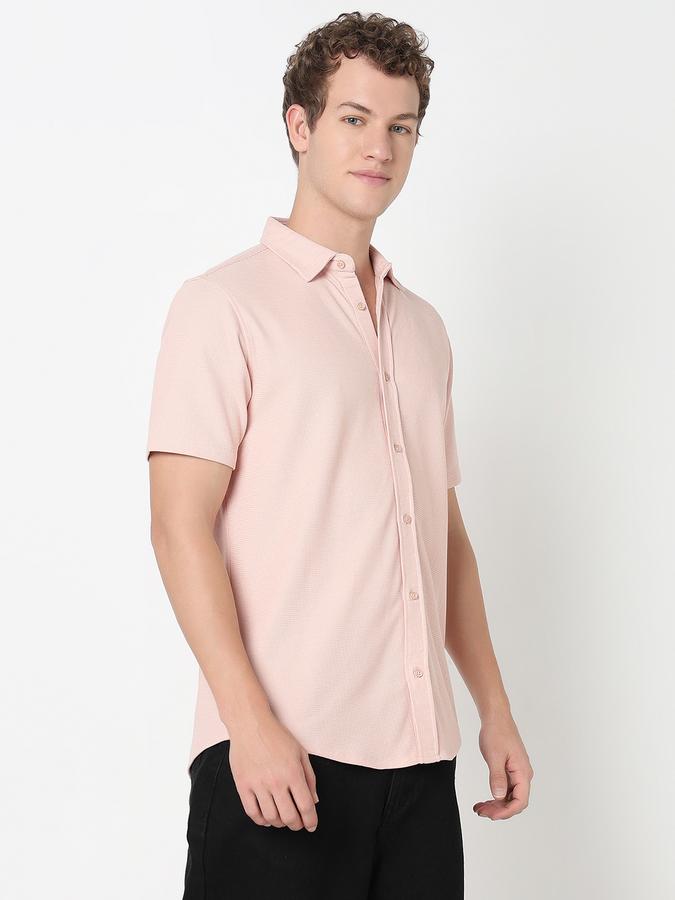 R&B MEN'S YOUNG Short Sleeve KNIT TEXTURE SHIRT image number 3