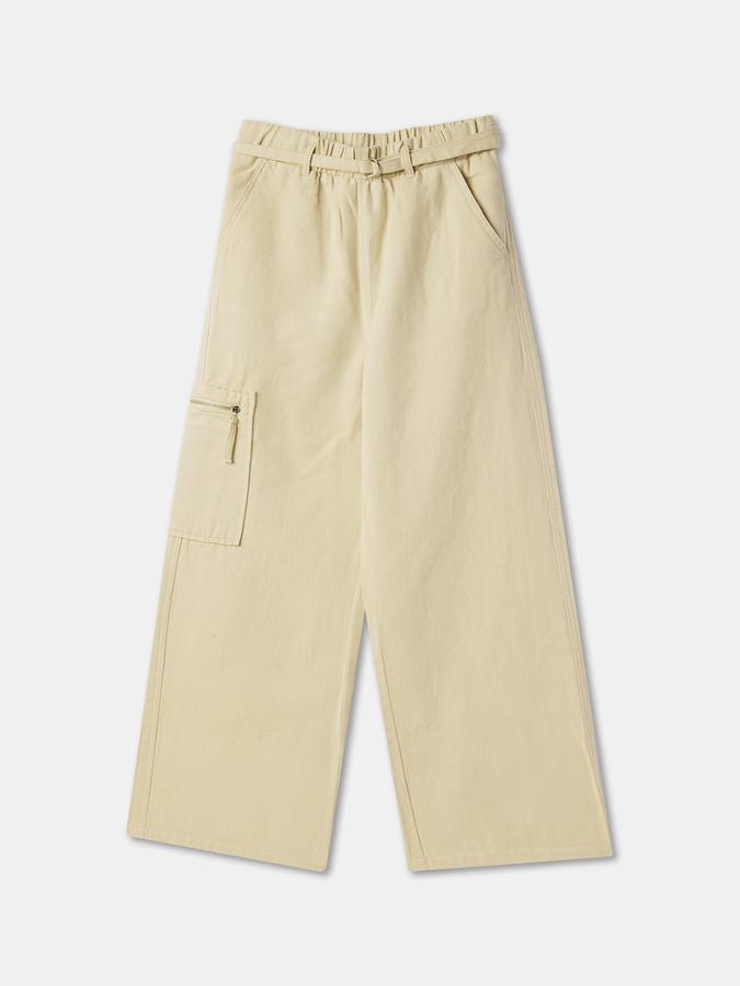 Girls Flat-Front Straight Fit Trousers image number 0