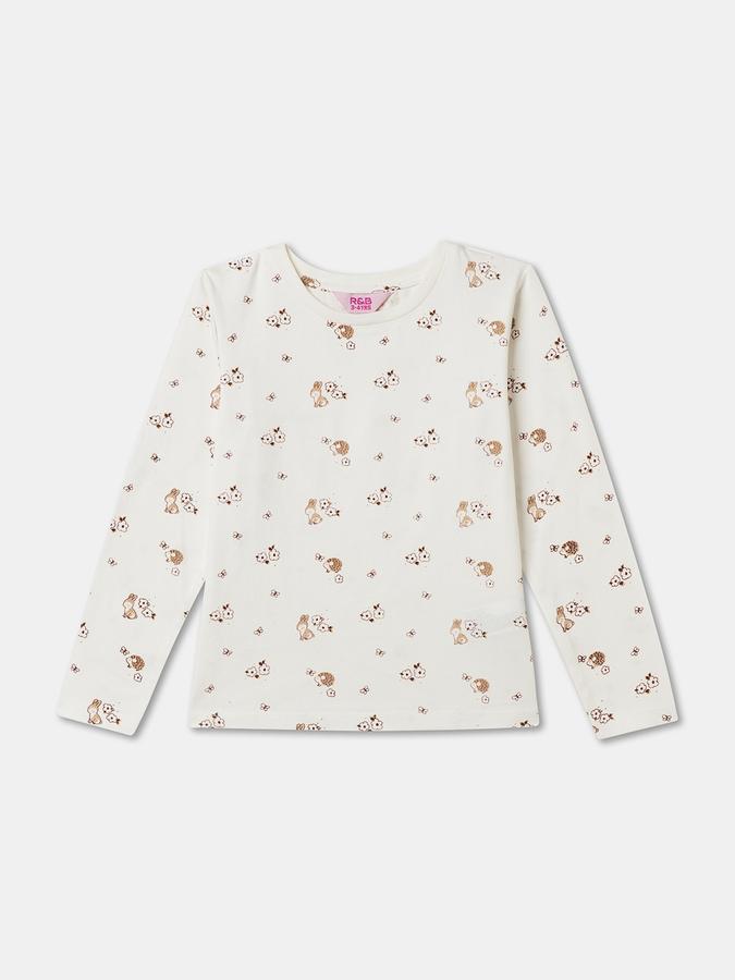 Dungaree For Girls Printed Pure Cotton  image number 2