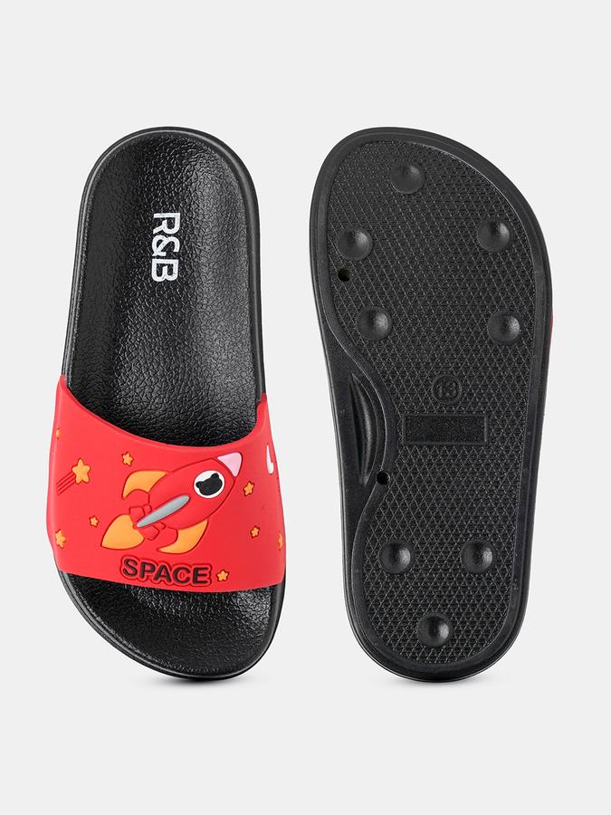 Boys Colour-Block Peep-Toe Slides image number 3