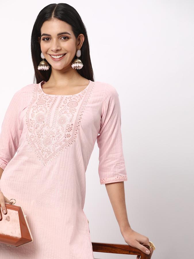 R&B Women Peach Kurtas