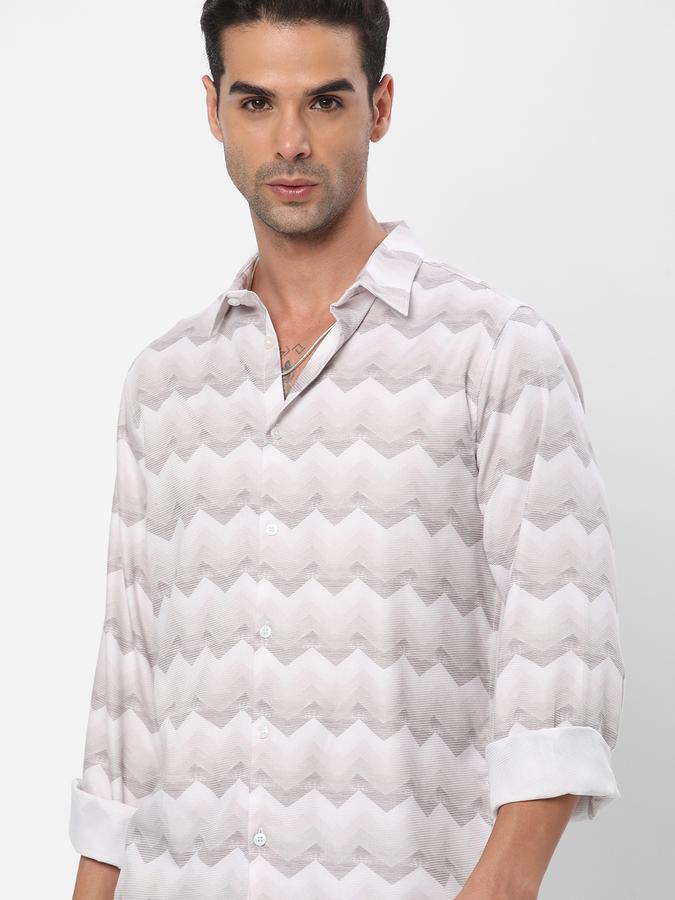 R&B Men Brown Casual Shirts