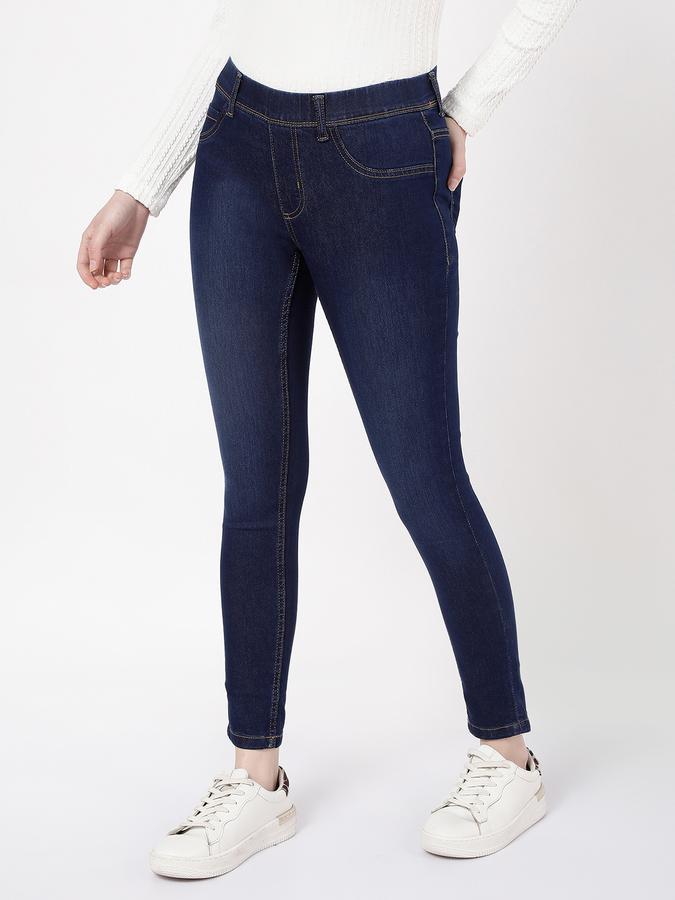 R&B Ladies Pull On Denim Jeggings image number 1