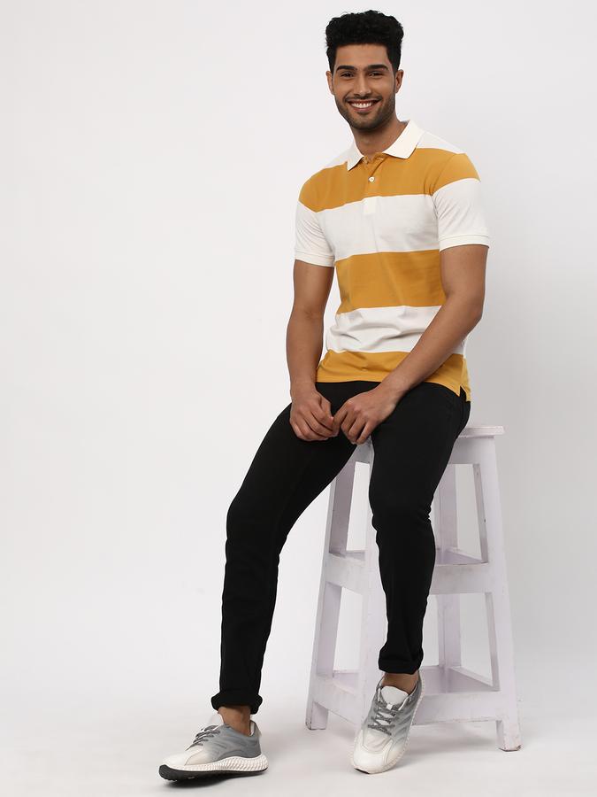 R&B Men's Striper Polo image number 1