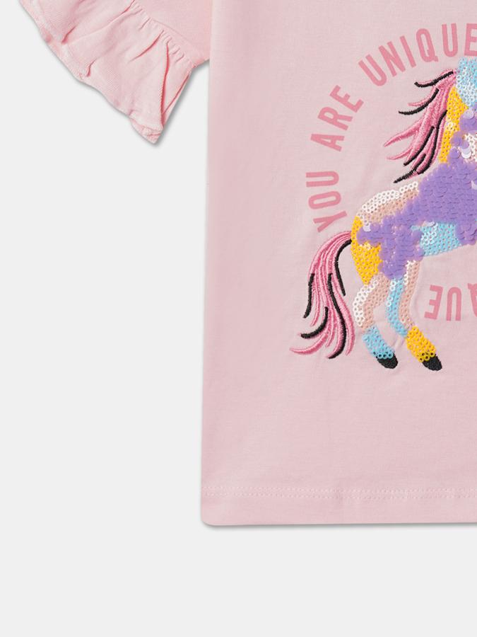 Graphic Print Round-Neck Top image number 3