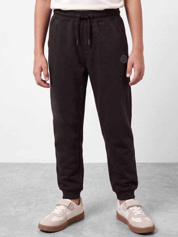 R&B Boys Brown Graphic Print Elasticated waist Jogger Pant 
