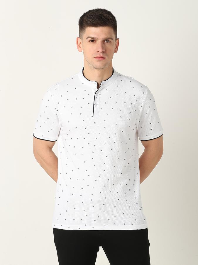 Men Geometric Print Regular Fit Polo T-Shirt image number 0