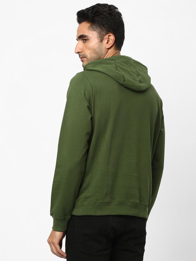 Men Cotton Regular Fit Hooded Graphic Sweatshirt