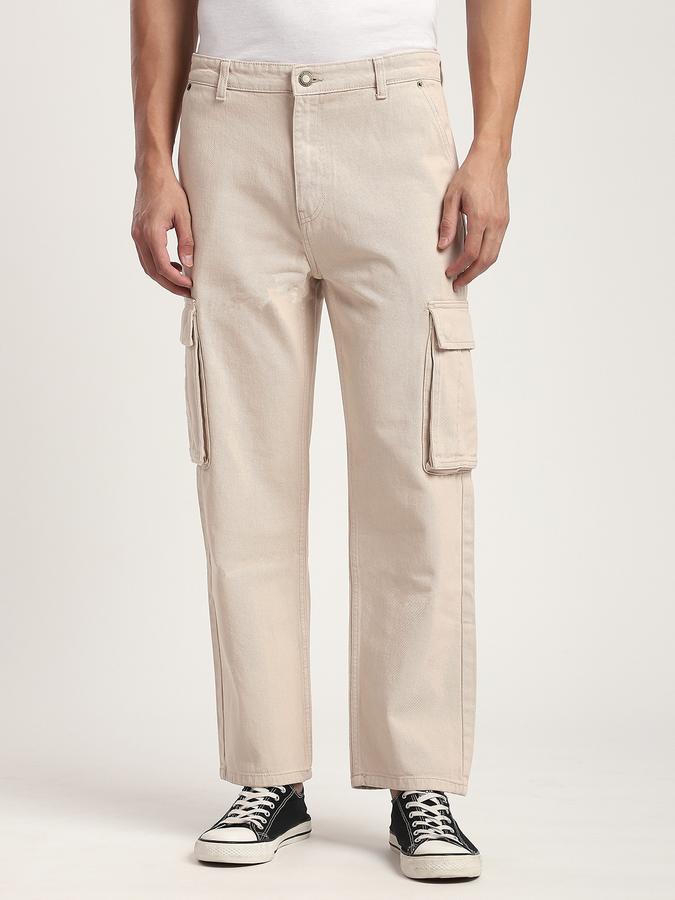 Men Cotton Relaxed Fit Mid Rise Clean Look Jeans