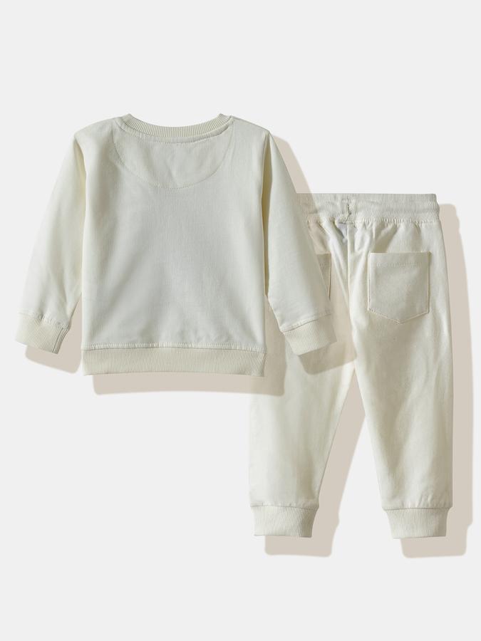 Boys Cotton Graphic Sweatshirt And Jogger Set