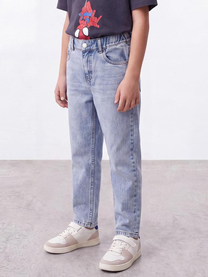 R&B Boys Blue Solid Regular Fit Stretchable Jeans