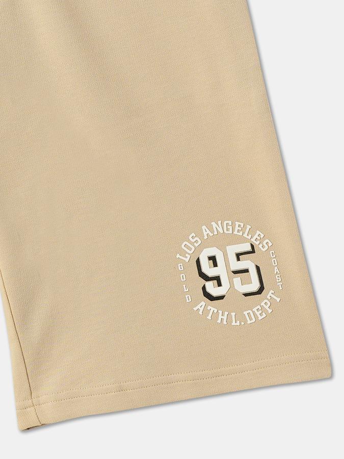 Boys Cotton Relaxed Fit Drawstring Waist Clean Hem Shorts