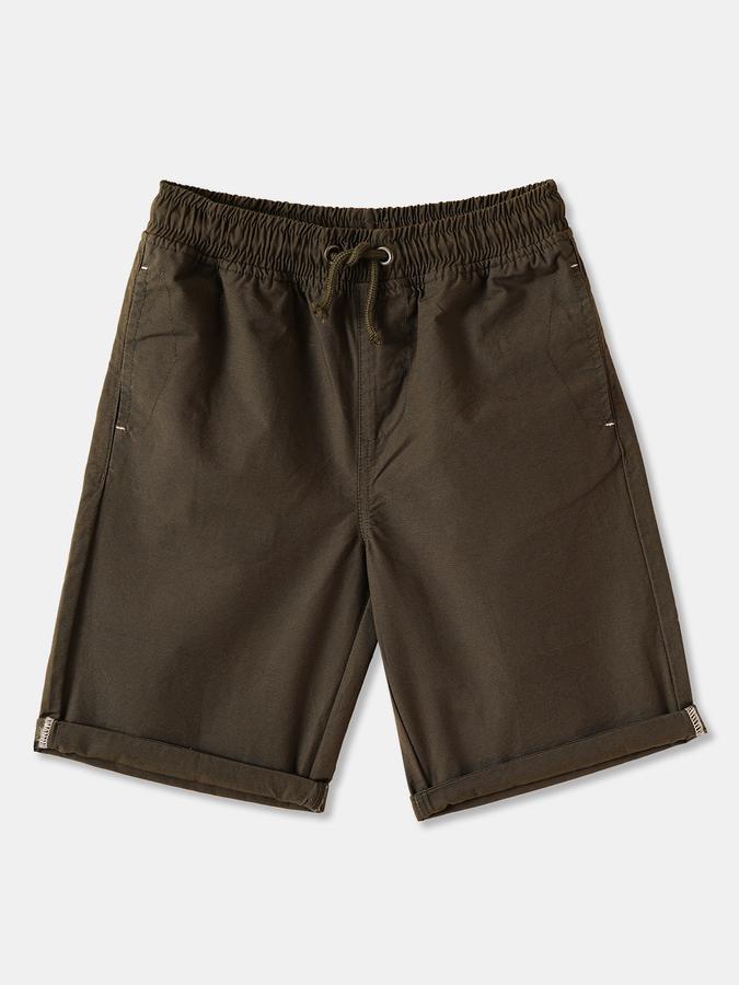 Boys Cotton Regular Fit Mid Waist Woven Shorts