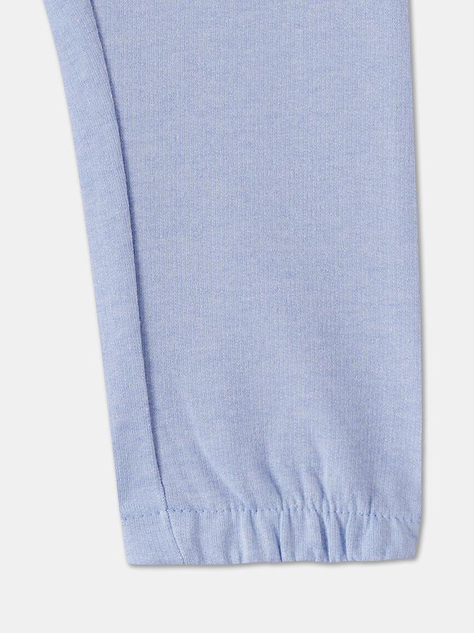 Girls Cotton Regular Fit Drawstring Waist Cuffed Hem Joggers