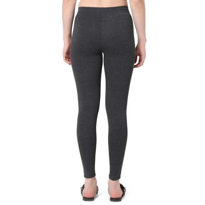 R&B Women Anthra Melange Solid Leggings