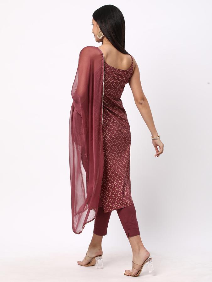 R&B Women's Printed Regular Kurta Suit Set Sleeveless image number 2