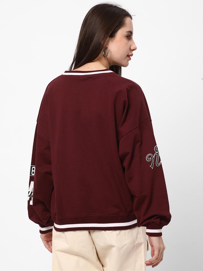 Women Oversized Fit Graphic Print Sweatshirt image number 2