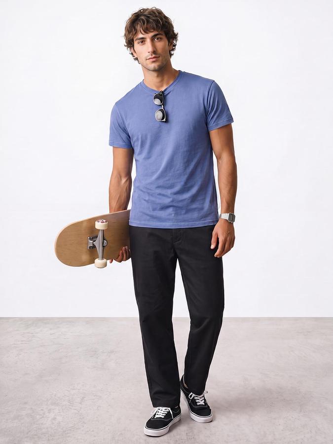 R&B Men Grey Mid Rise Regular Fit Regular Trousers